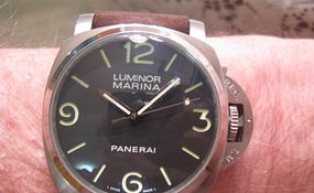 PANERAI.BIG.DIAL. (REG) Watch on Rusty Leather 002.JPG